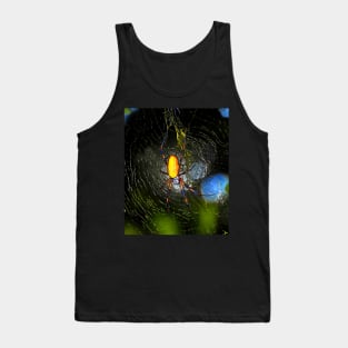 Golden Orb Spider in web Tank Top